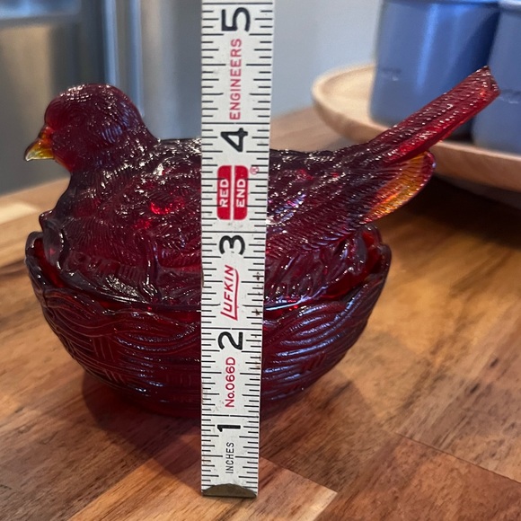 Red Amberina Glass HON Dove Dish - Picture 6 of 12